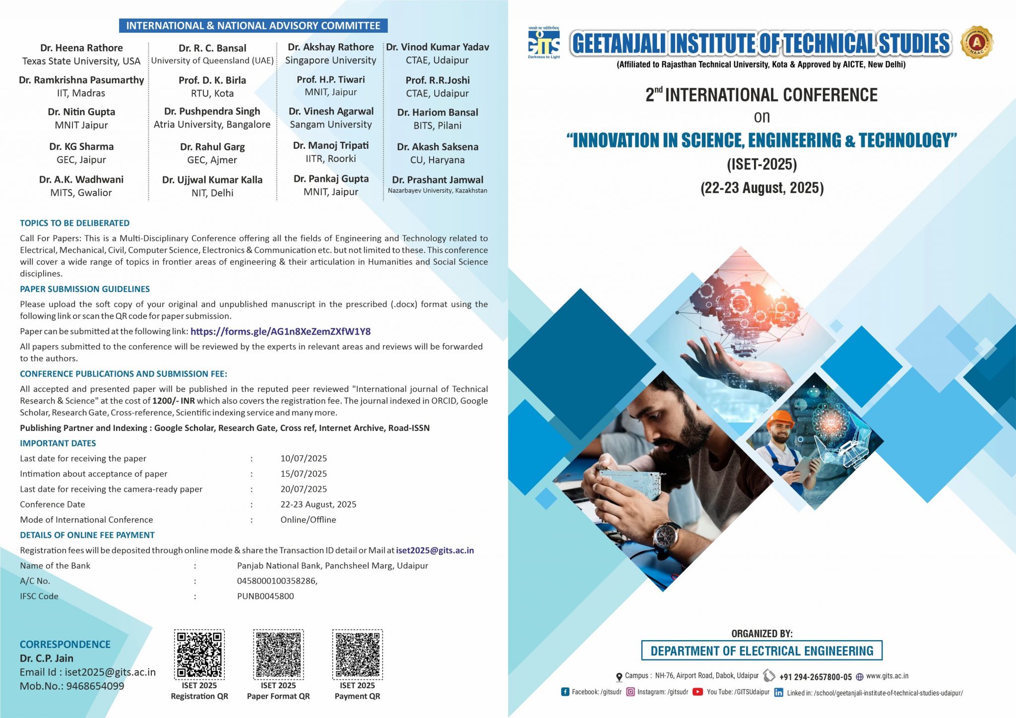 2nd International Conference on Innovation in Science, Engineering